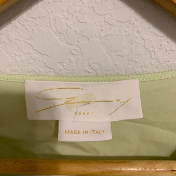 Genny Light Green Long Sleeve Ruffled Button Down Shirt - Picture 9 of 12